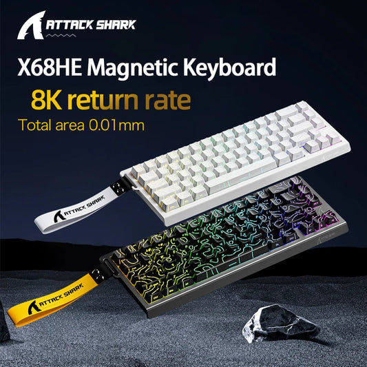 ATTACK SHARK X68HE Magnetic Keyboard Red Wired Mechanical for Pro