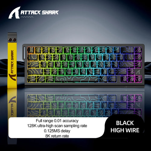 ATTACK SHARK X68HE Magnetic Keyboard Red Wired Mechanical for Pro