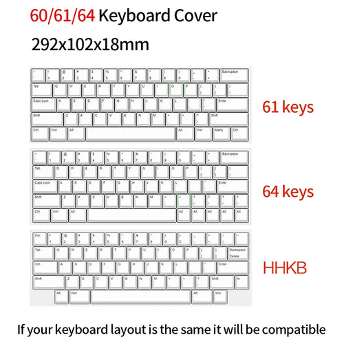 Acrylic Keyboard Clear Protector Case Mechanical Keyboard Dust Cover