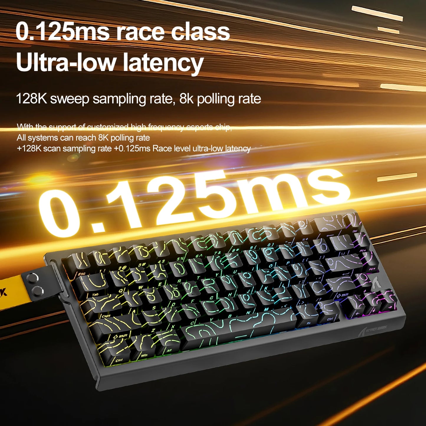 ATTACK SHARK X68HE Magnetic Keyboard Red Wired Mechanical for Pro