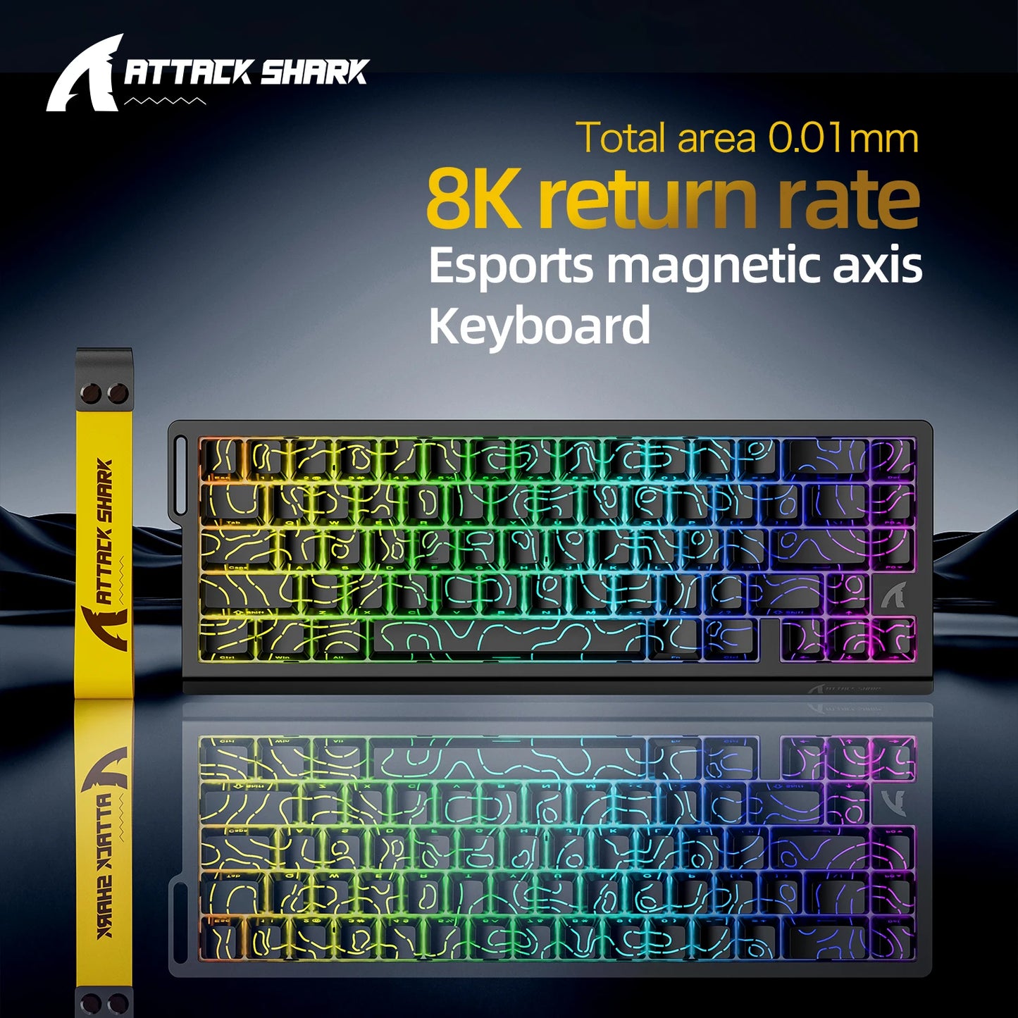 ATTACK SHARK X68HE Magnetic Keyboard Red Wired Mechanical for Pro