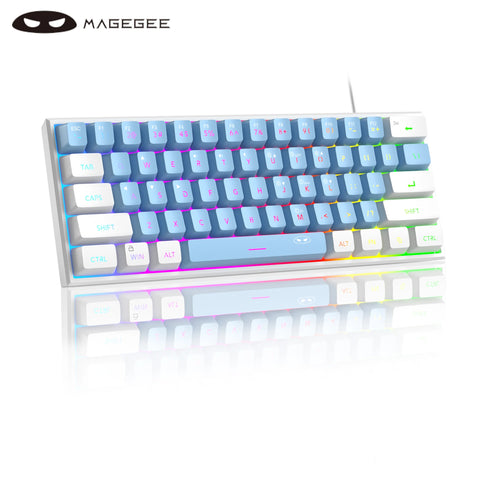MageGee Mini 60% Gaming Keyboard, RGB Backlit 61 Key Ultra-Compact