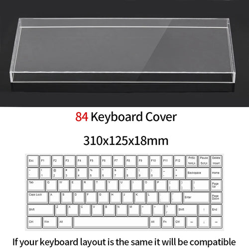 Acrylic Keyboard Clear Protector Case Mechanical Keyboard Dust Cover