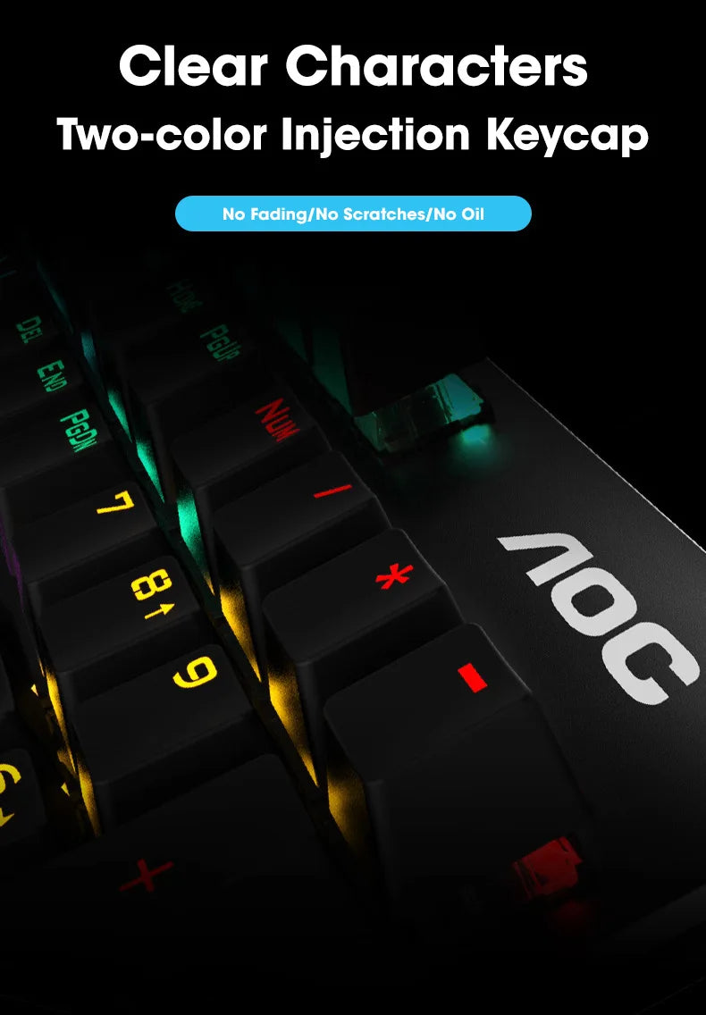 GK410 104 Keys Metal Panel Mechanical Keyboard RGB Light green black