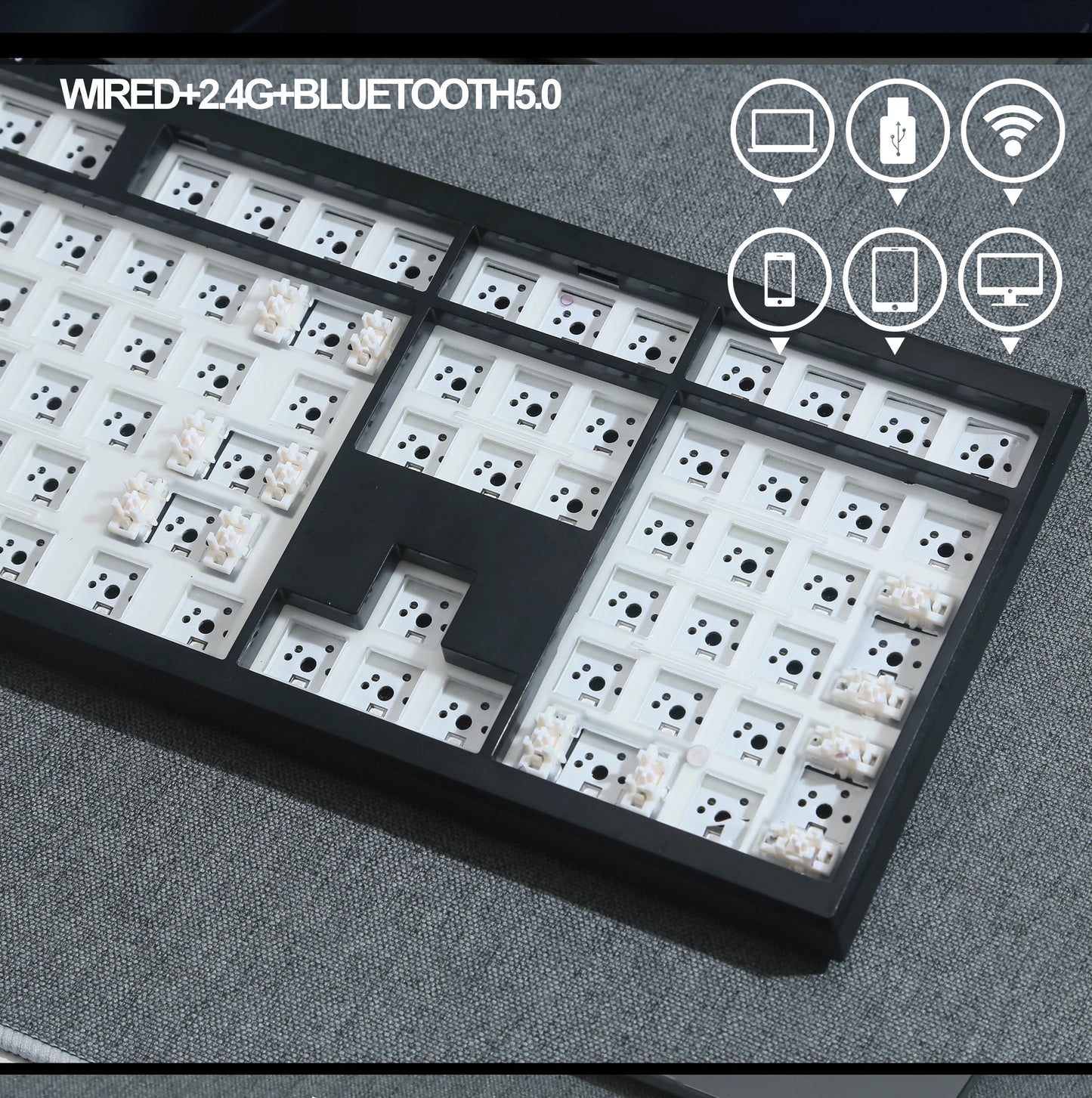 GMK108 Gaming Mechanical Keyboard Kit RGB Backlight Hot Swap Backlit
