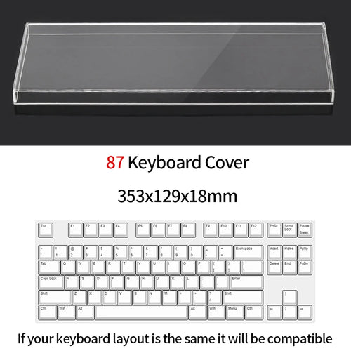 Acrylic Keyboard Clear Protector Case Mechanical Keyboard Dust Cover