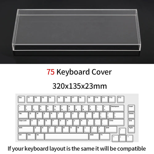 Acrylic Keyboard Clear Protector Case Mechanical Keyboard Dust Cover