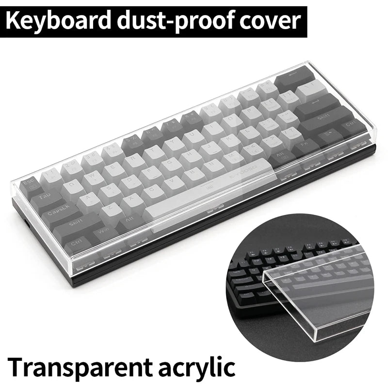 Acrylic Keyboard Clear Protector Case Mechanical Keyboard Dust Cover