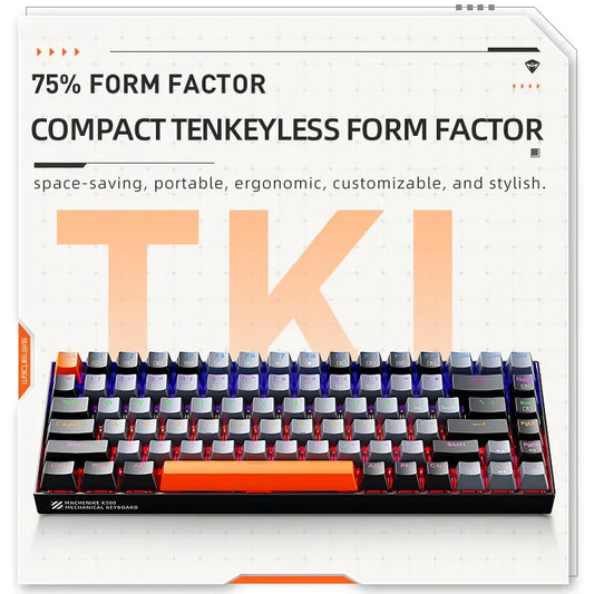 Machenike K500A-B84 Mechanical Keyboard 75% TKL Hot-Swappable Wired