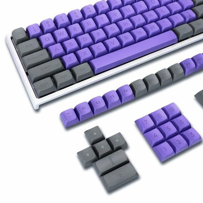 184 Key Pbt Double-shot Black Grey Xvx Profile Keycaps Kit Backlit Key