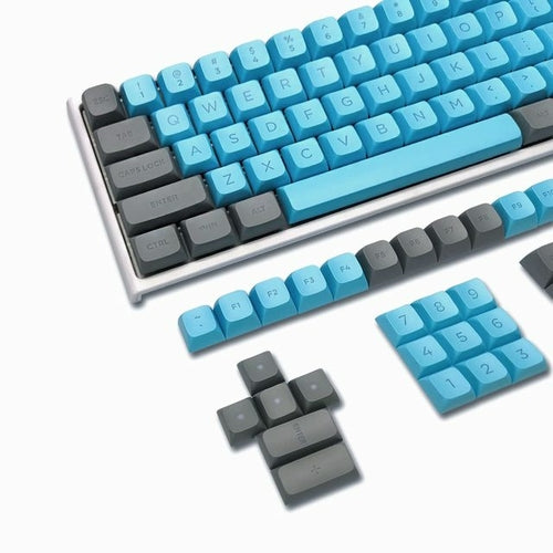 184 Key Pbt Double-shot Black Grey Xvx Profile Keycaps Kit Backlit Key