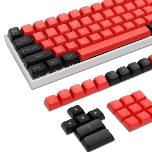 184 Key Pbt Double-shot Black Grey Xvx Profile Keycaps Kit Backlit Key