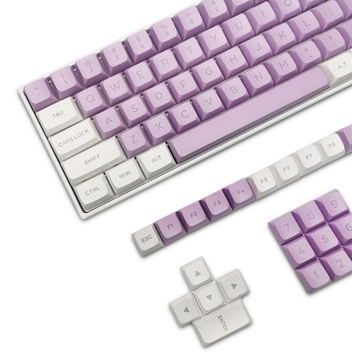 184 Key Pbt Double-shot Black Grey Xvx Profile Keycaps Kit Backlit Key