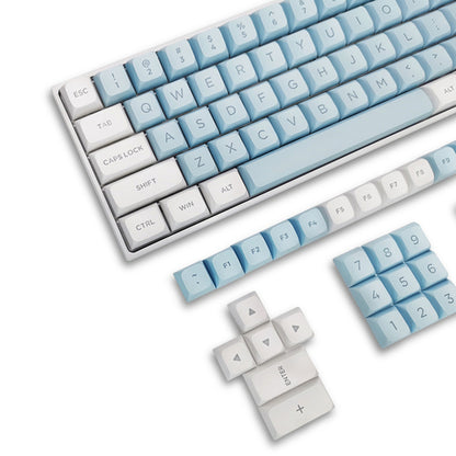 184 Key Pbt Double-shot Black Grey Xvx Profile Keycaps Kit Backlit Key