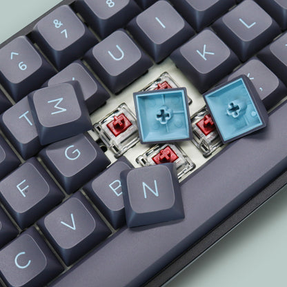 184 Key Pbt Double-shot Black Grey Xvx Profile Keycaps Kit Backlit Key