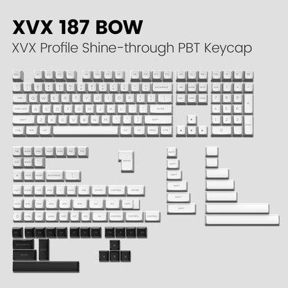 BOW/WOB Double Shot PBT Keycaps 187 Keys XVX Profile Custom Shine