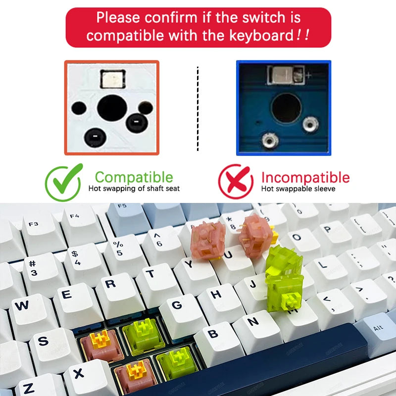 Outemu Silent Peach V3 Switch Lubed Silent Lemon V3 Switches