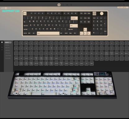 GMK104 Mechanical Keyboard Kit Three Mode Gaming Keyboard Hot Swap
