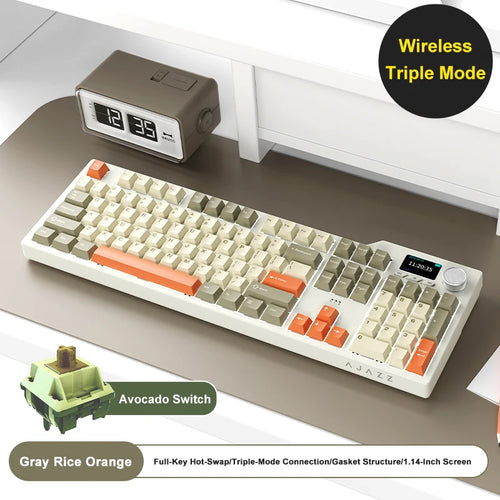 NEW Ajazz AK35I V3 MAX Tri-mode Wired Bluetooth Wireless Gaming