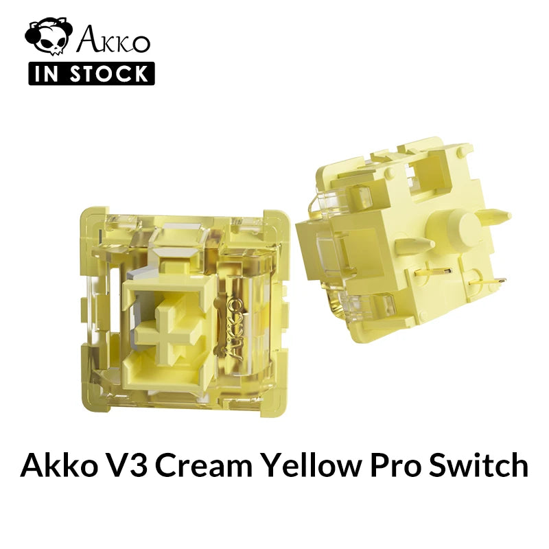 Akko V3 Cream Yellow Pro Switch 5 Pin 50gf Linear With Stable