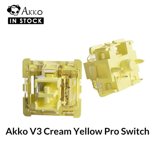 Akko V3 Cream Yellow Pro Switch 5 Pin 50gf Linear With Stable