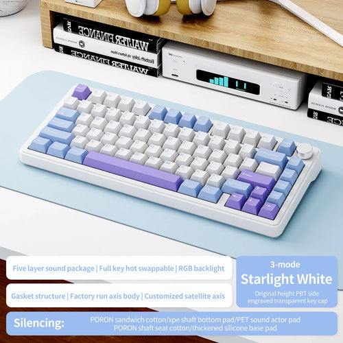 Attack Shark X85 2.4G Wireless Mechanical Keyboard,Bluetooth Tri-mode,