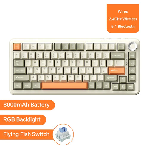 Ajazz AK820/AK820Pro Gaming Mechanical Keyboard Bluetooth