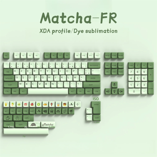 FR Keycaps PBT XDA Keycap For Cherry MX Switch Gaming Mechanical