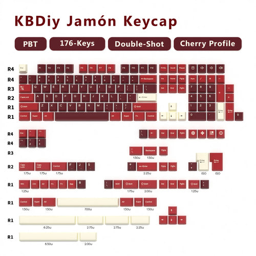 KBDiy GMK Keycap Double Shot GMK Olivia Shoko Jamon WOB Red Samurai