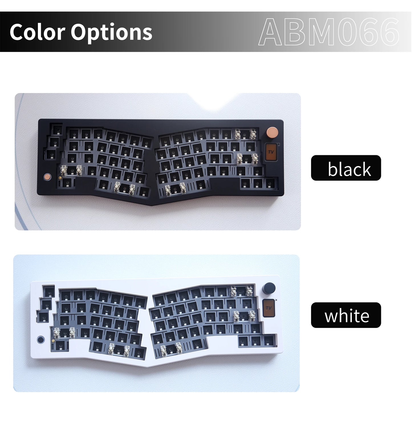 ABM066 Barebones Kit Alice-layout VIA-programmable Hot Swappable