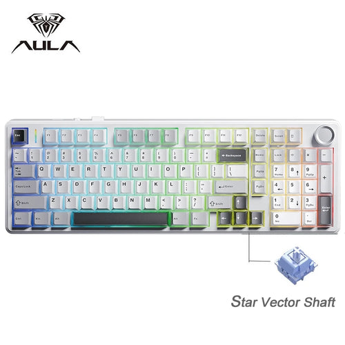 AULA F99PRO Gaming Mechanical Keyboard 99 Key Three Mode Wireless Hot
