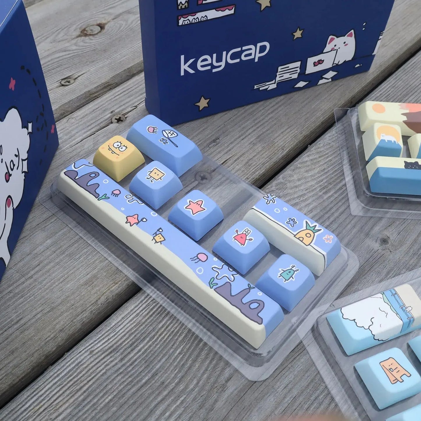 Cute Theme Personalized Addition Key Cap Eight Piece Set with Five