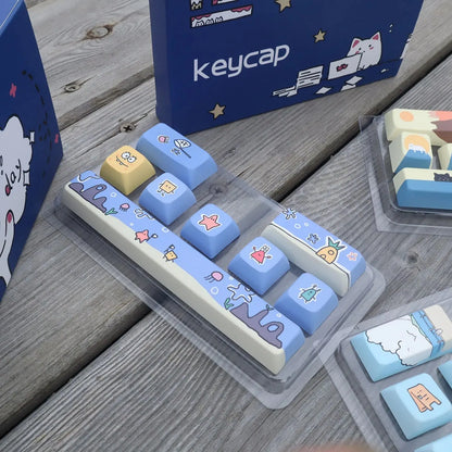 Cute Theme Personalized Addition Key Cap Eight Piece Set with Five