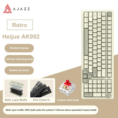 Ajazz AK992 Wired Mechanical Keyboard 98-Key Full Layout  Hot-Swap USB