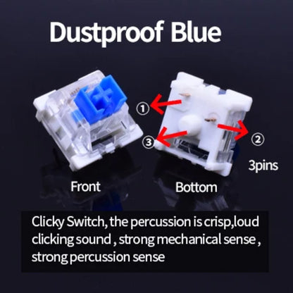 Outemu Switch for Keyboard 3Pin Dustproof Linear Tactile Clicky Silent