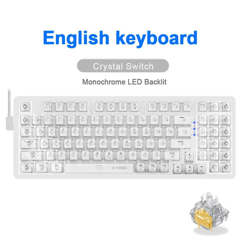 E-YOOSO Z94 USB Mechanical Gaming Keyboard Wired Monochrome Backlit 94