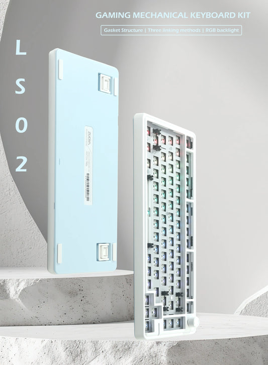 ZUOYA LS02 Mechanical Keyboard Kit Hot-swappable Bluetooth 2.4G