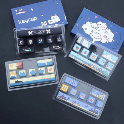 Cute Theme Personalized Addition Key Cap Eight Piece Set with Five