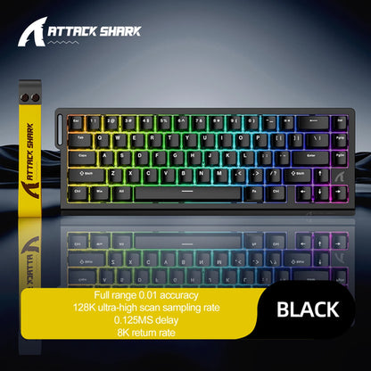 ATTACK SHARK X68HE Magnetic Keyboard Red Wired Mechanical for Pro