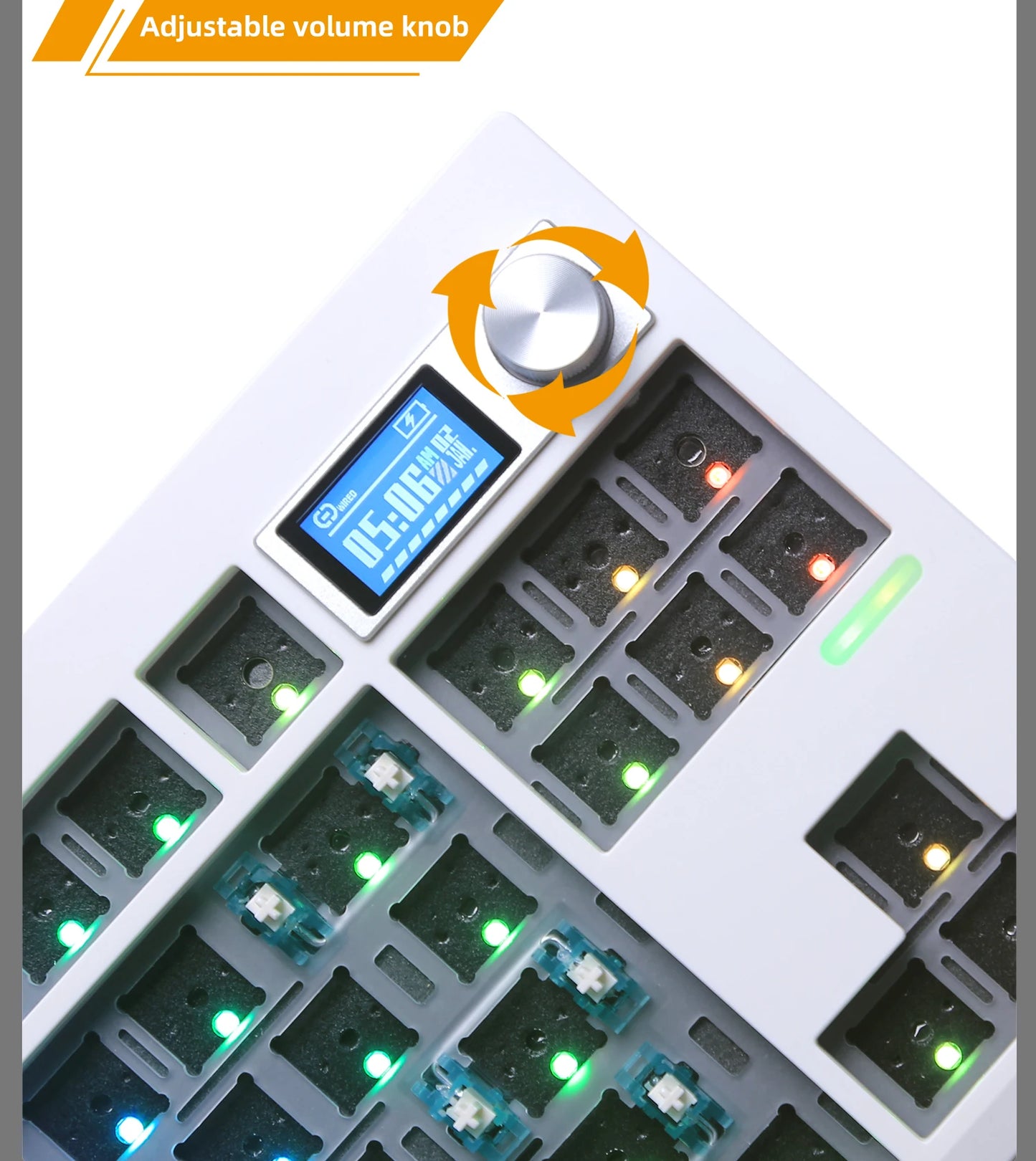 GMK87 Mechanical Keyboard KIT With Display Screen RGB Backlit Gasket