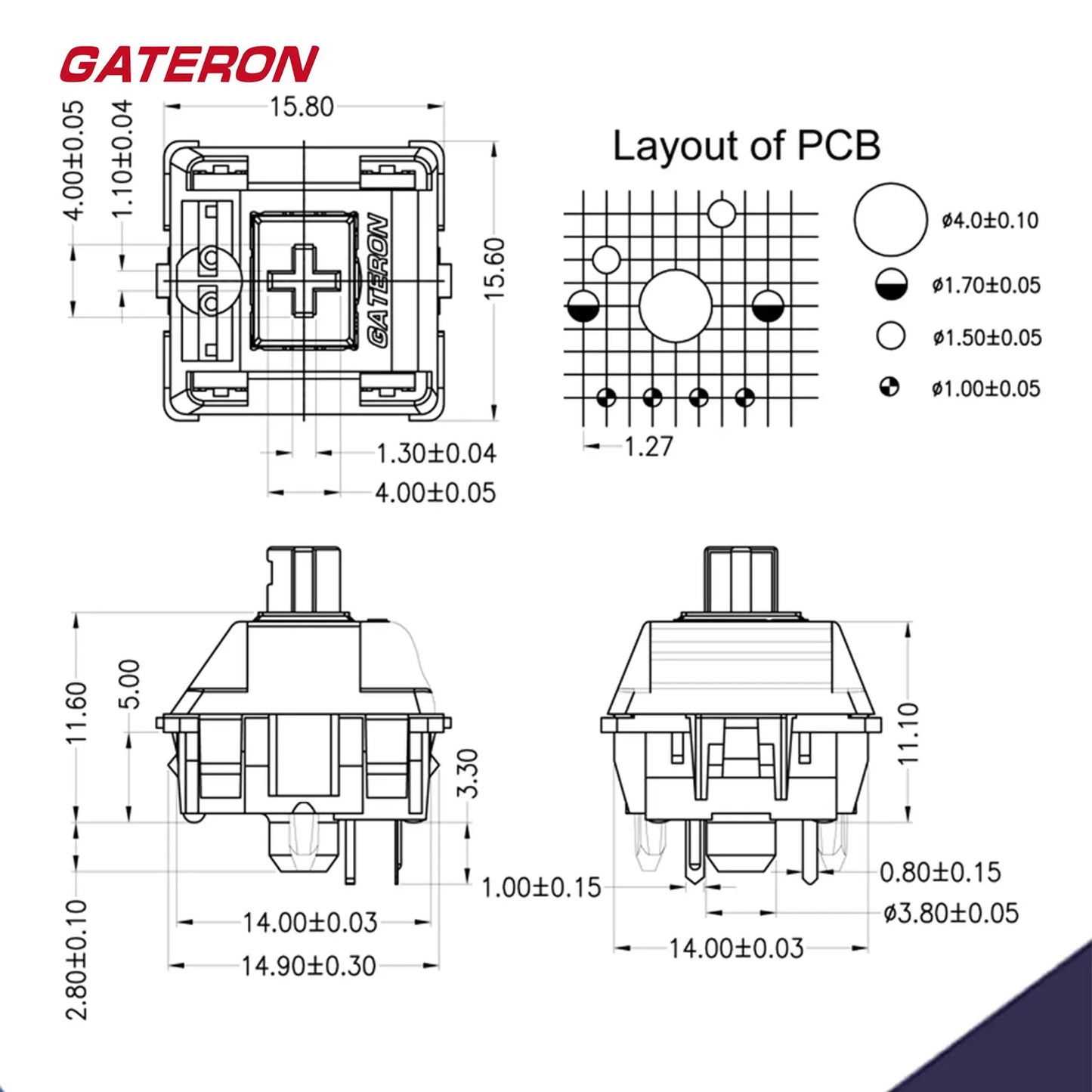 GATERON Oil King V2 Pre Lubed 5pin Linearr Keyboard for MX Gaming
