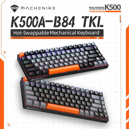 Machenike K500A-B84 Mechanical Keyboard 75% TKL Hot-Swappable Wired