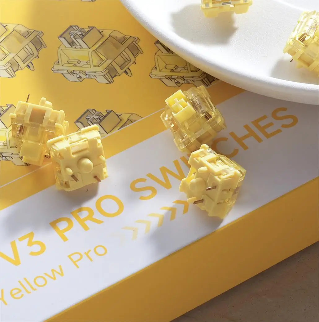 Akko V3 Cream Yellow Pro Switch 5 Pin 50gf Linear With Stable