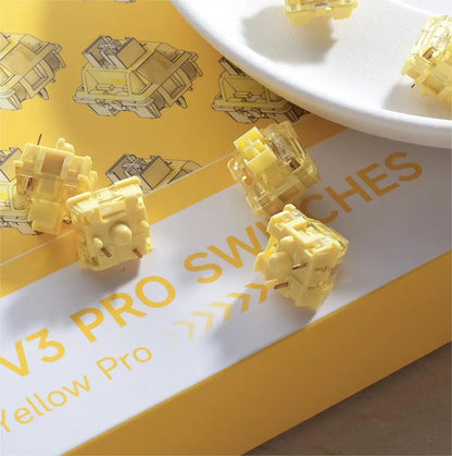 Akko V3 Cream Yellow Pro Switch 5 Pin 50gf Linear With Stable