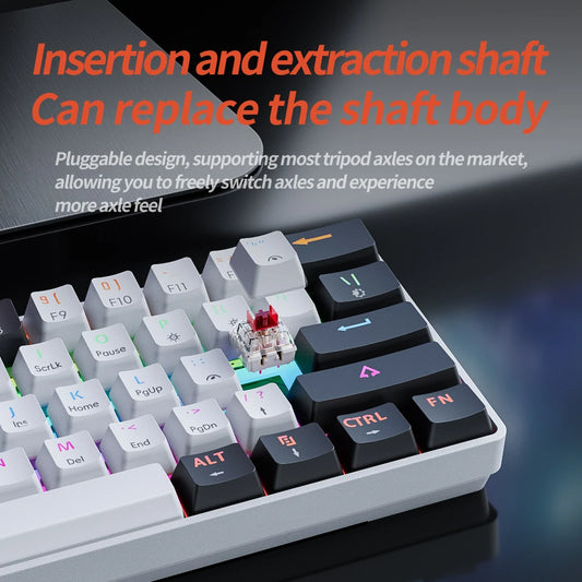 MUCAI MK61 USB Gaming Mechanical Keyboard Red Switch RGB Backlit Hot
