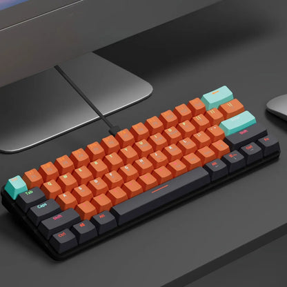 MUCAI MKA610 USB Mini Mechanical Gaming Wired Keyboard Red Switch 61