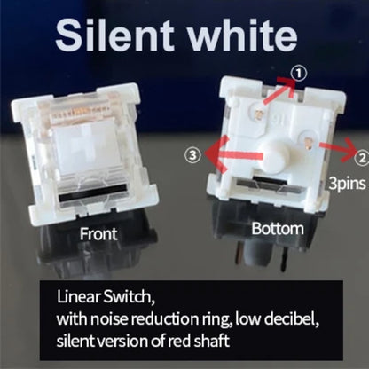 Outemu Switch for Keyboard 3Pin Dustproof Linear Tactile Clicky Silent