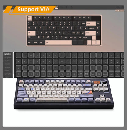 GMK87 Mechanical Keyboard KIT With Display Screen RGB Backlit Gasket
