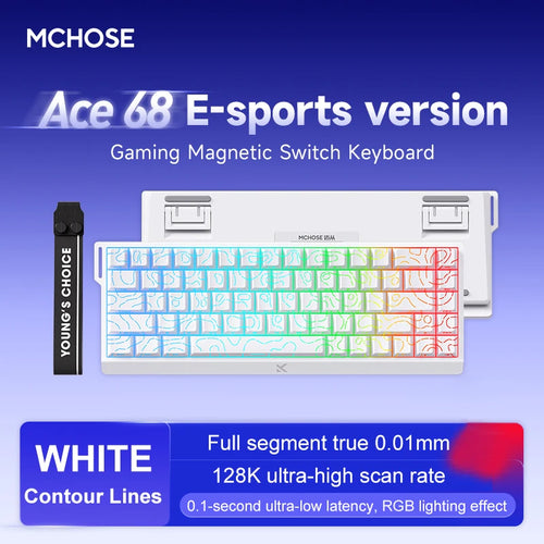 ACE60 Pro MCHOSE ACE68 Magnetic Keyboard Wired Mechanical for Gaming