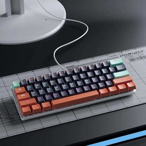 MUCAI 61 Key USB Wired Mechanical Keyboard LED Backlit Axis Gaming